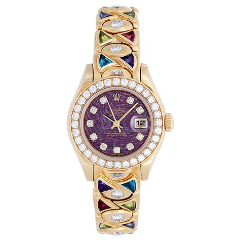 rolex femme multicolore|Lady.